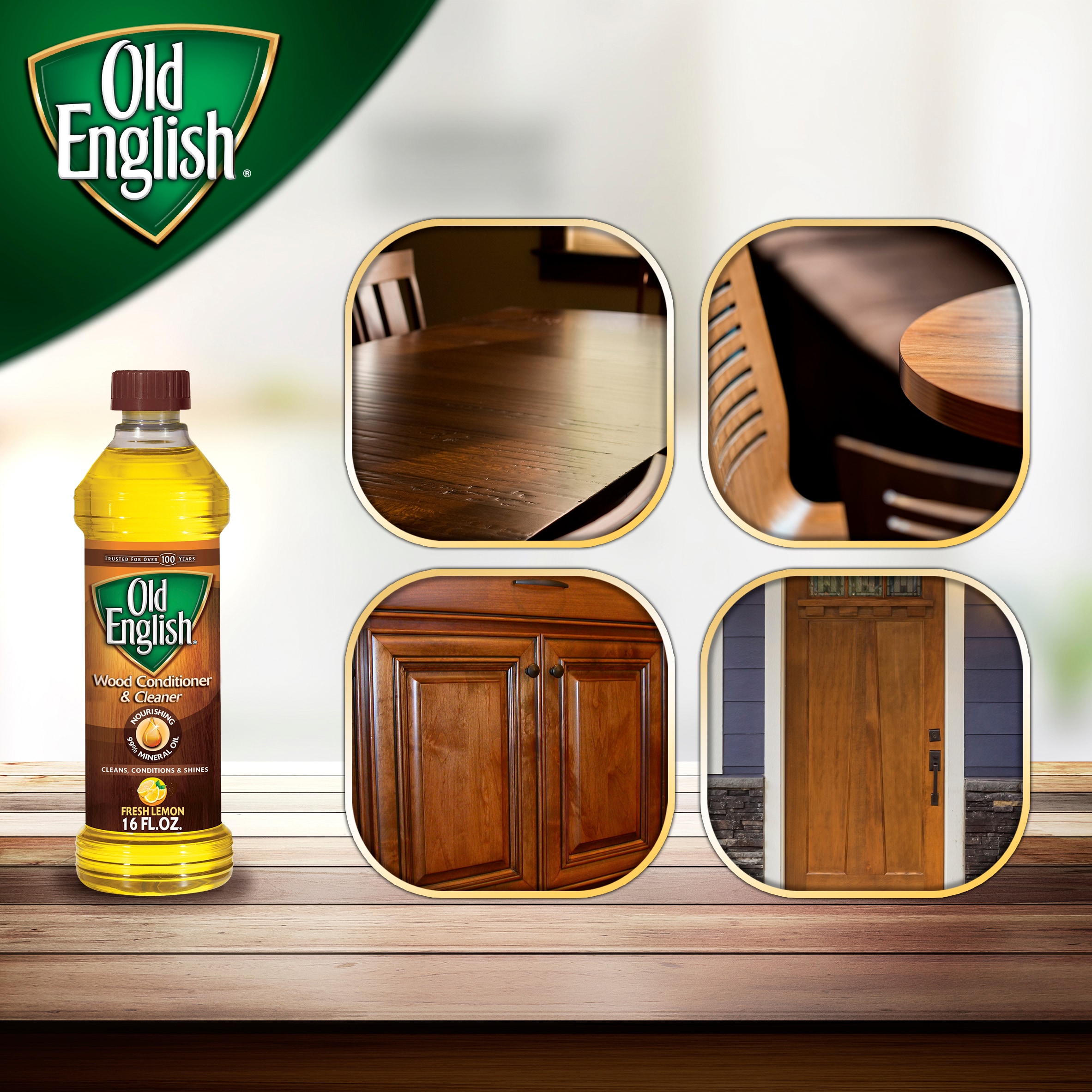 Old English Wood Furniture Oil, Lemon, 16 Ounce