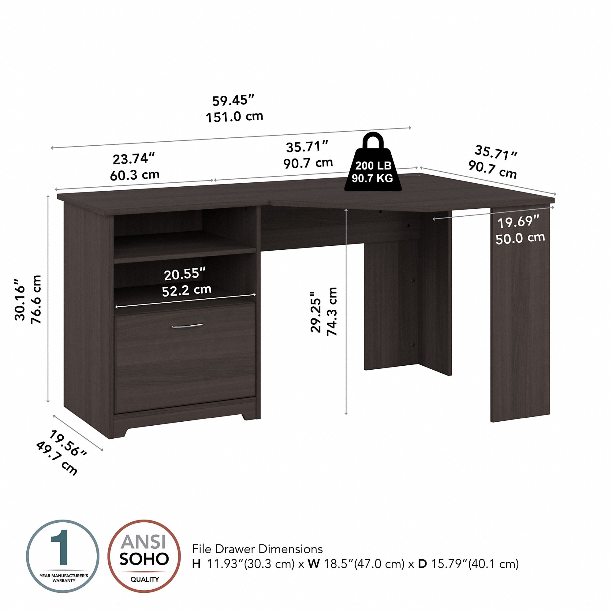 Bush Furniture WC31715K desks - View #4