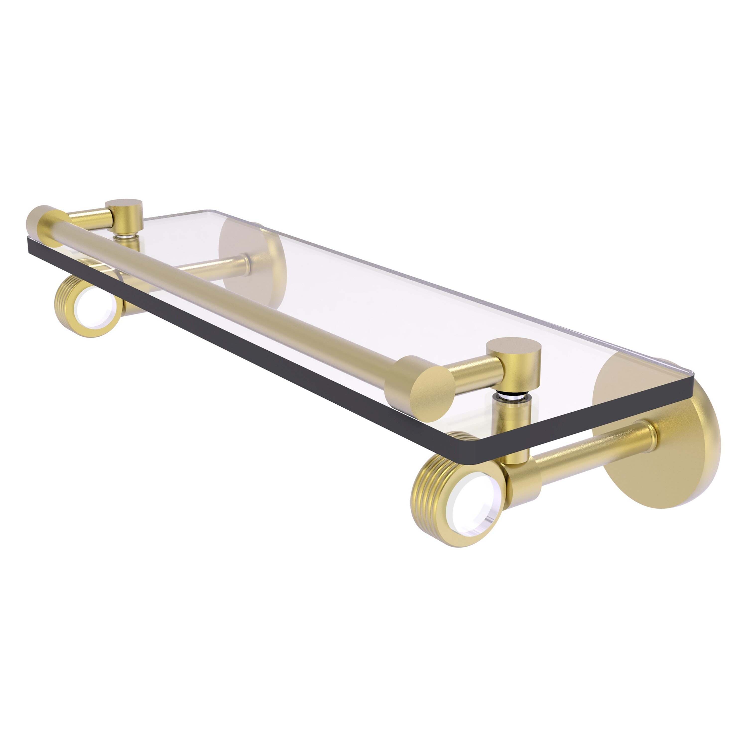 Allied Brass CV-1G-16-GAL-SBR Clearview Satin Brass Wall mount Bathroom Shelf ( 16-in x 3.75-in x 5-in )
