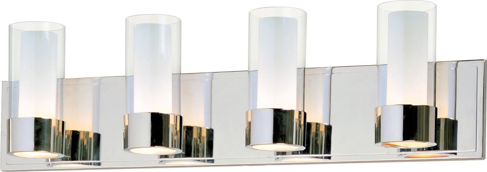 Maxim Lighting 23074CLFTPC Silo 27-in 4 -Light Polished Chrome Modern/contemporary Vanity light