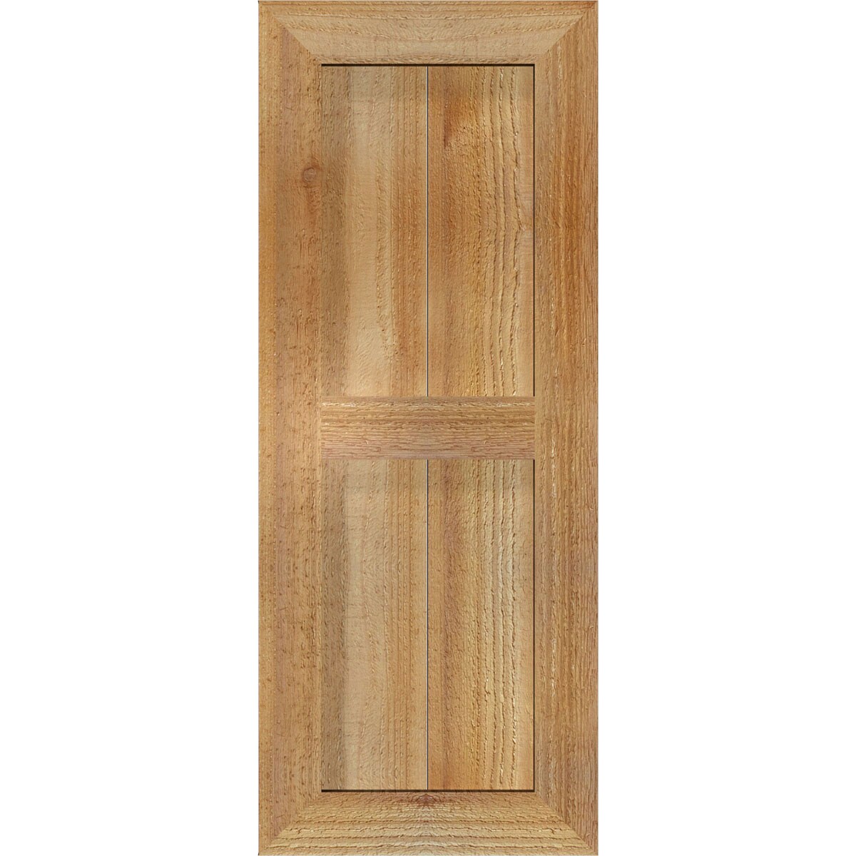 Ekena Millwork RBF06S11X027RWR 10.75-in W x 27-in H Unfinished Paintable/Stainable Flat panel Framed Wood Exterior Shutters ( 2 -Pack )