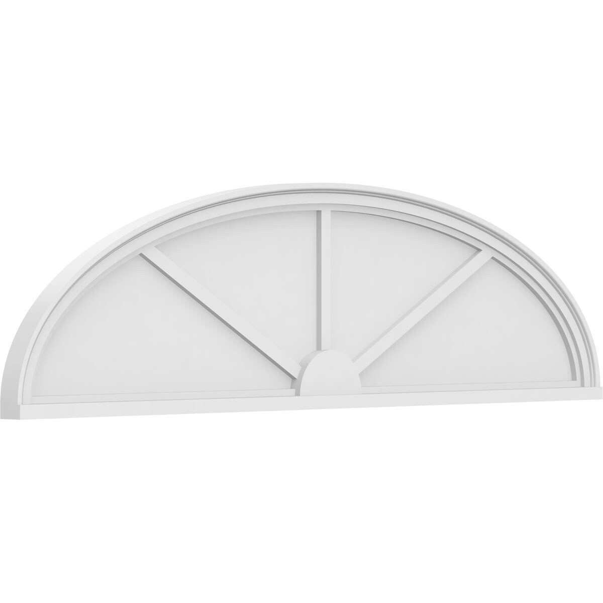 Ekena Millwork PEDPS062X165ELL03 62-Inches W x 16.5-Inches L PVC Pediment