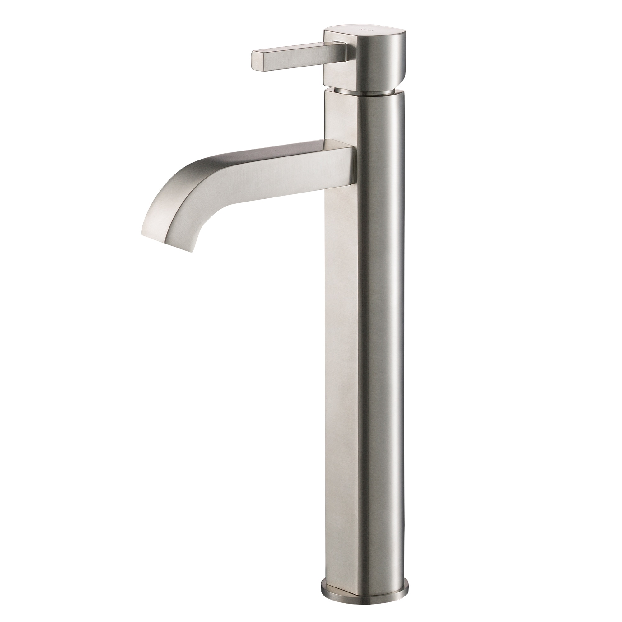 Kraus FVS-1007SN Ramus Satin Nickel Vessel 1-handle WaterSense High-arc Residential Handle Bathroom Sink Faucet