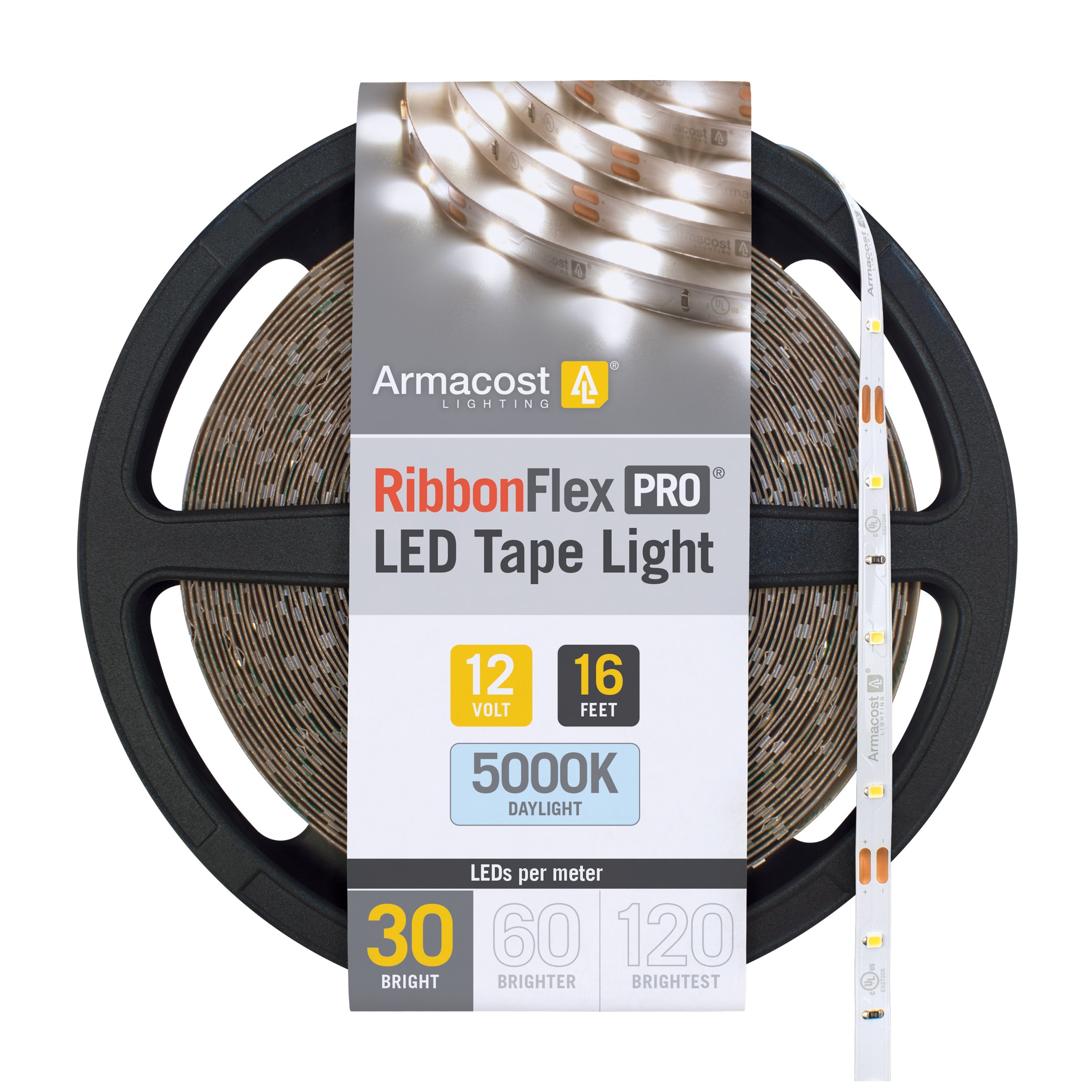 16.4 ft White LED Tape Light with 30 LEDs/m