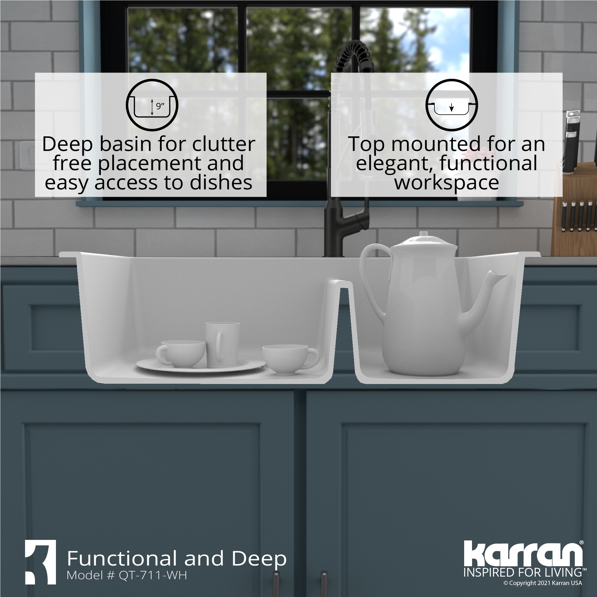 Karran QT-711-WH-PK1 Kitchen-Sinks - View #10