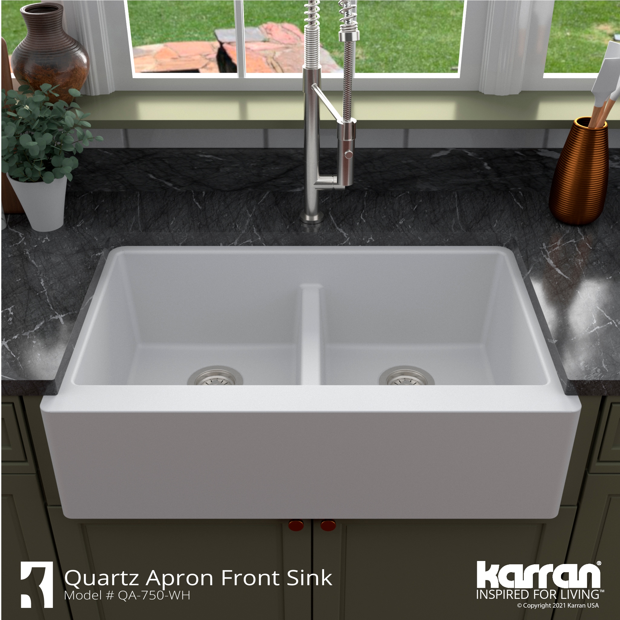 Karran QA-750-WH-PK1 Kitchen-Sinks - View #7