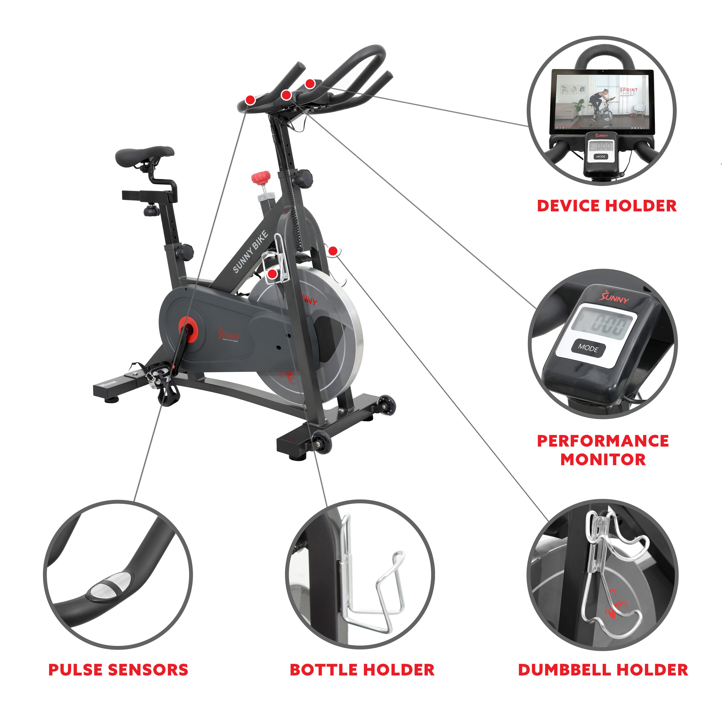 Sunny Health & Fitness SF-B1964 Exercise-Bikes - View #5