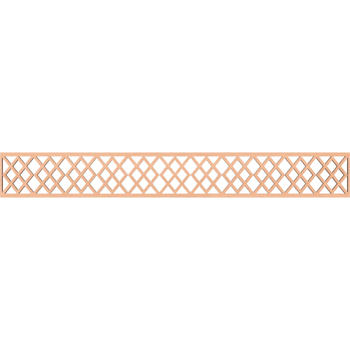 Ekena Millwork MLDA06X46HADAL Hadley Fretwork Flat Trim 6-in x 3.86-ft Alder Brown Unfinished 2155820 Pierced Wall Panel Moulding