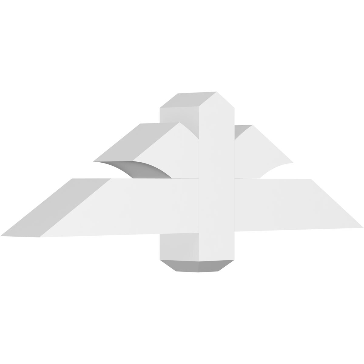 Ekena Millwork GBP036X11X0404RED00 Redmond White PVC Gable bracket