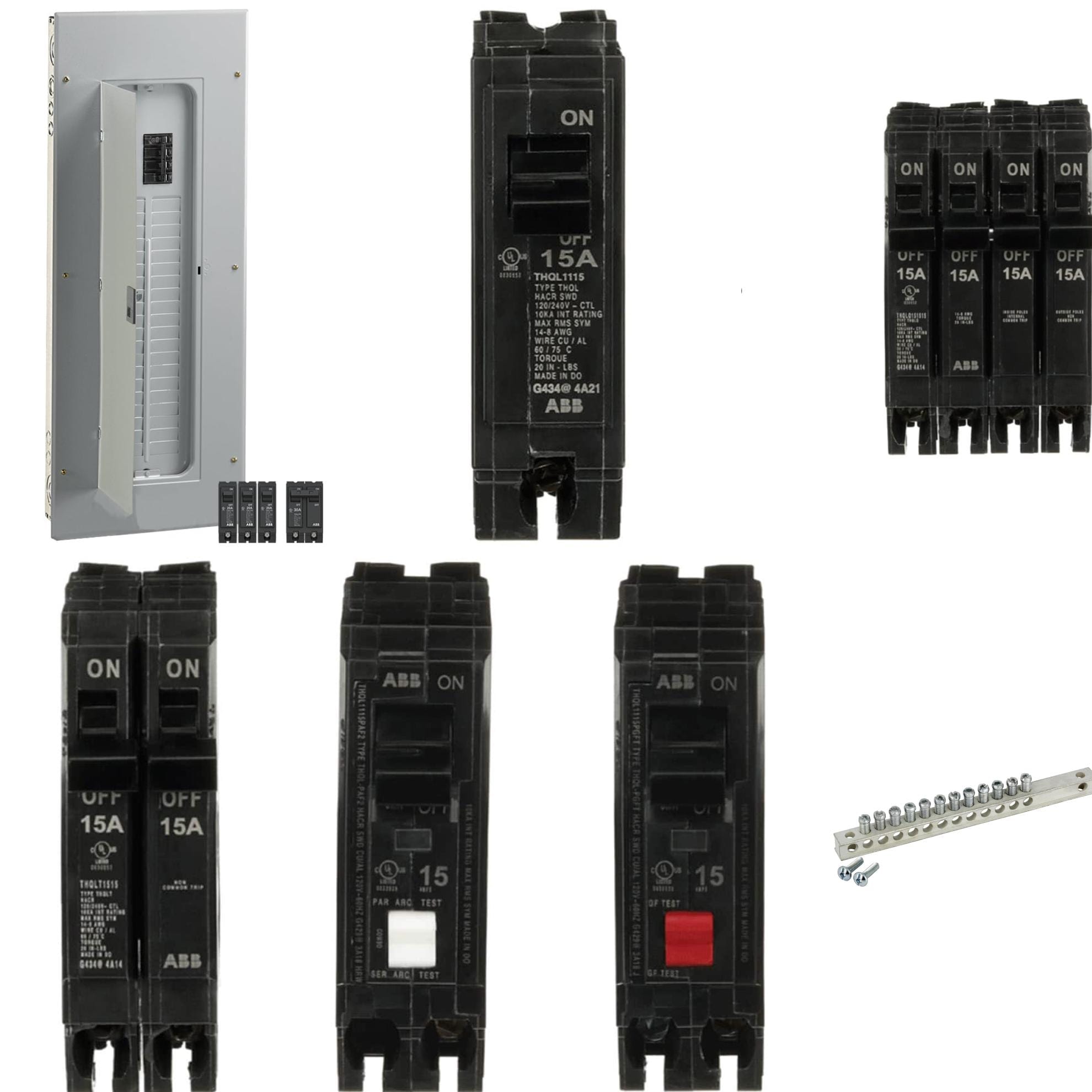 ABB  ReliaHome P-Series 200 -Amp 40 -Spaces 80 -Circuit Indoor Main Breaker Plug-On Neutral Load Center (Value Pack) and Accessories Collection