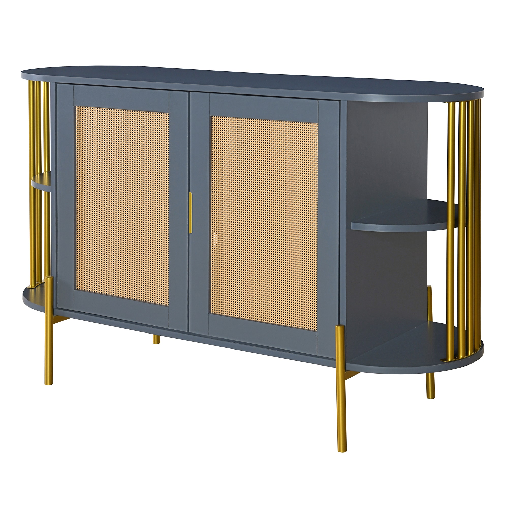 SINOFURN SYA330173GY Contemporary/Modern Gray Reclaimed wood Sideboard