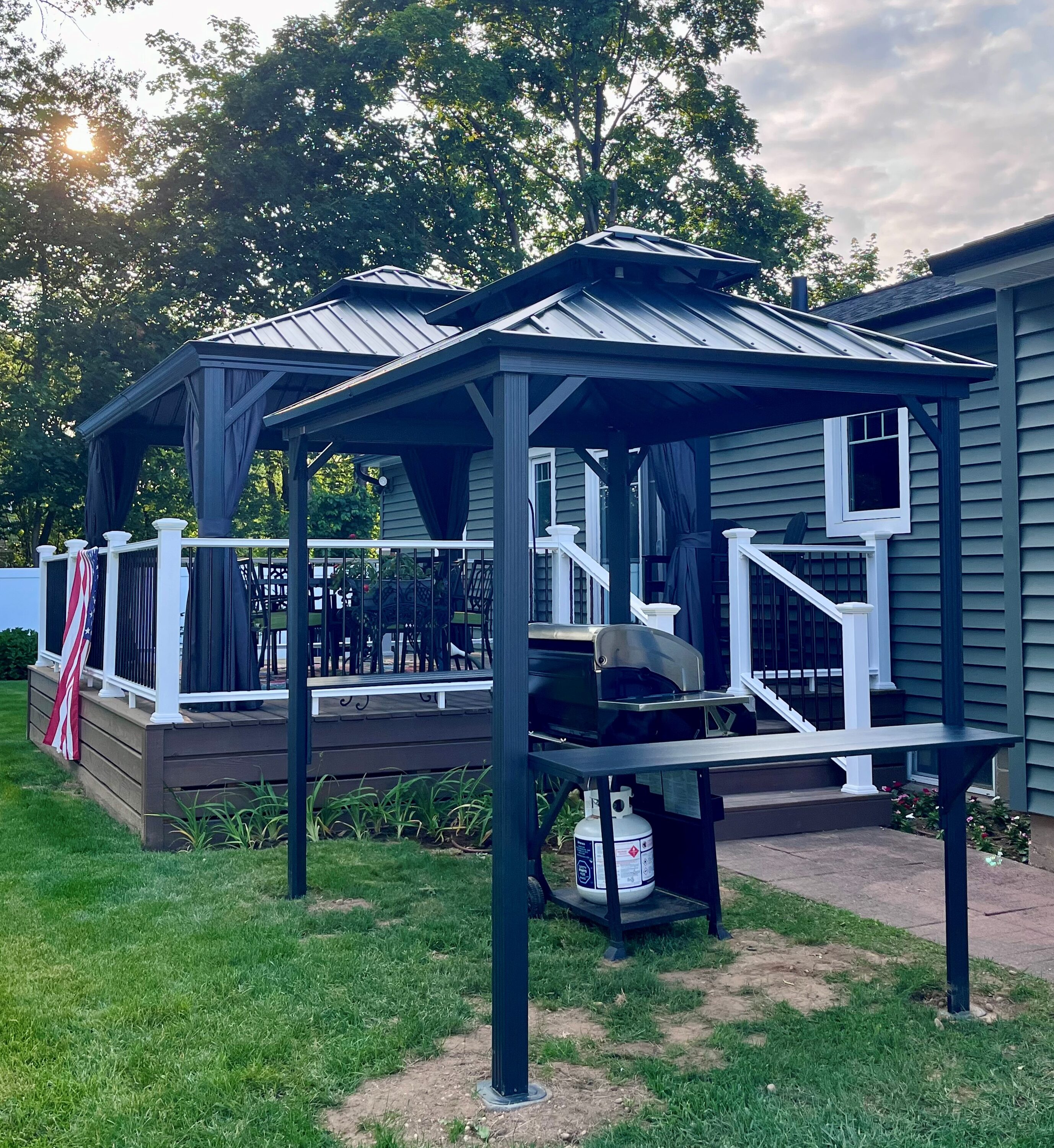 PURPLE LEAF LS04GSKP0608 Wood-Resin-Gazebos - View #2
