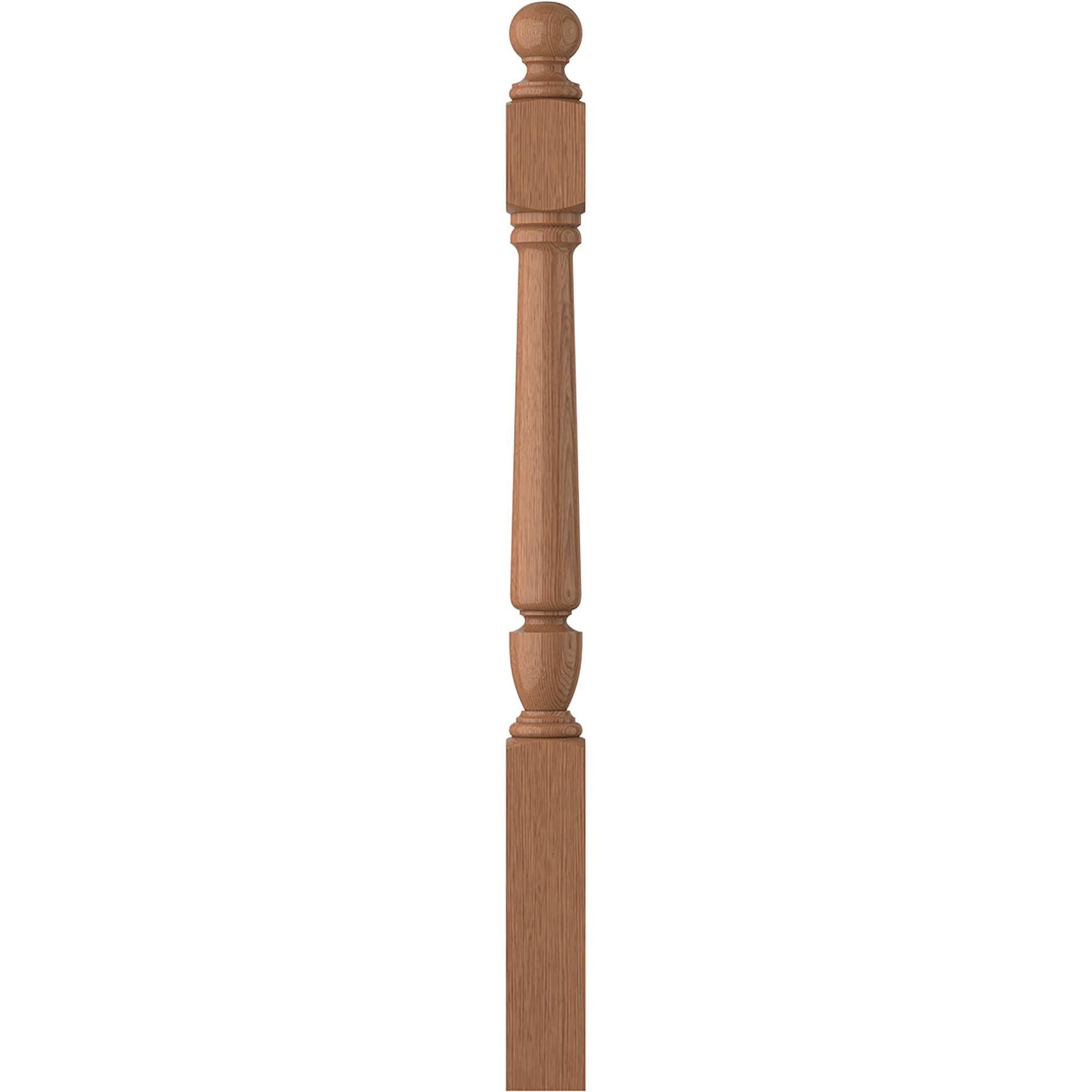 L.J. Smith Stair Systems LJP-3040BT-WO 3.5-in x 47.75-in Unfinished White oak Starting Stair Newel Post