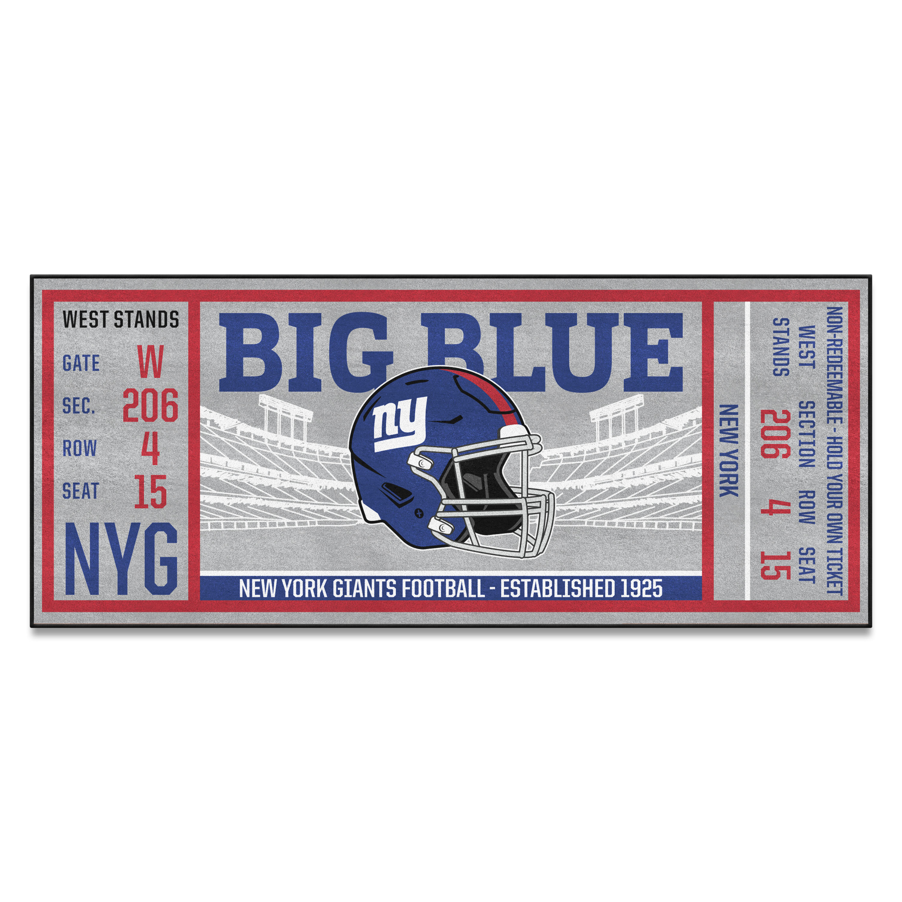 New York Giants Football Rug