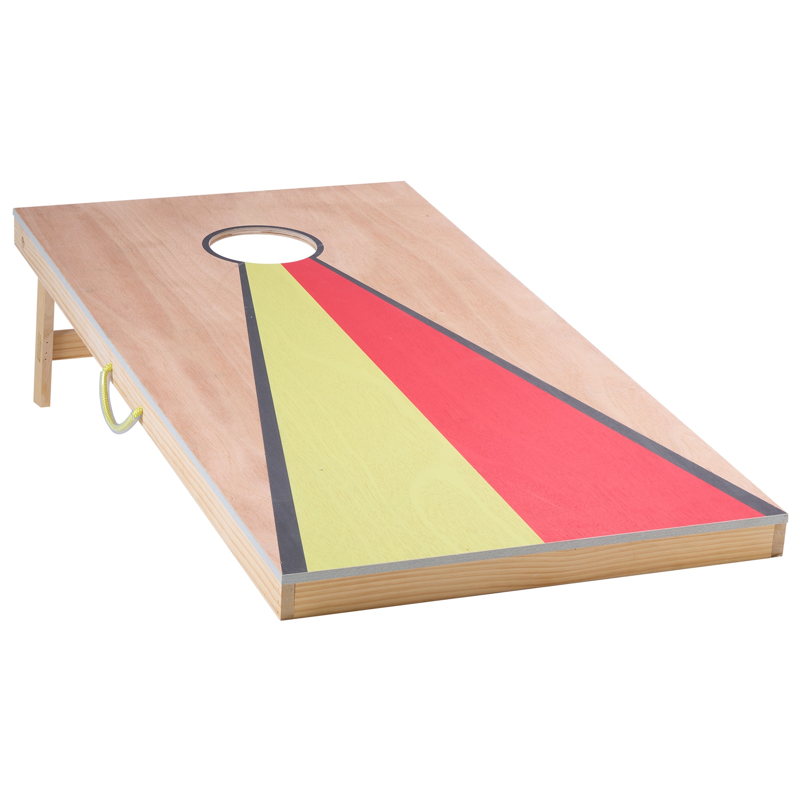 VEVOR Cornhole Set 4x2 ft Corn Hole Game Boards Solid Wood Portable Toss Board Indoor and Outdoor Cornhole Play for Adults Include 8 Bean Bags and Handle for Yard Backyard Beach Camping