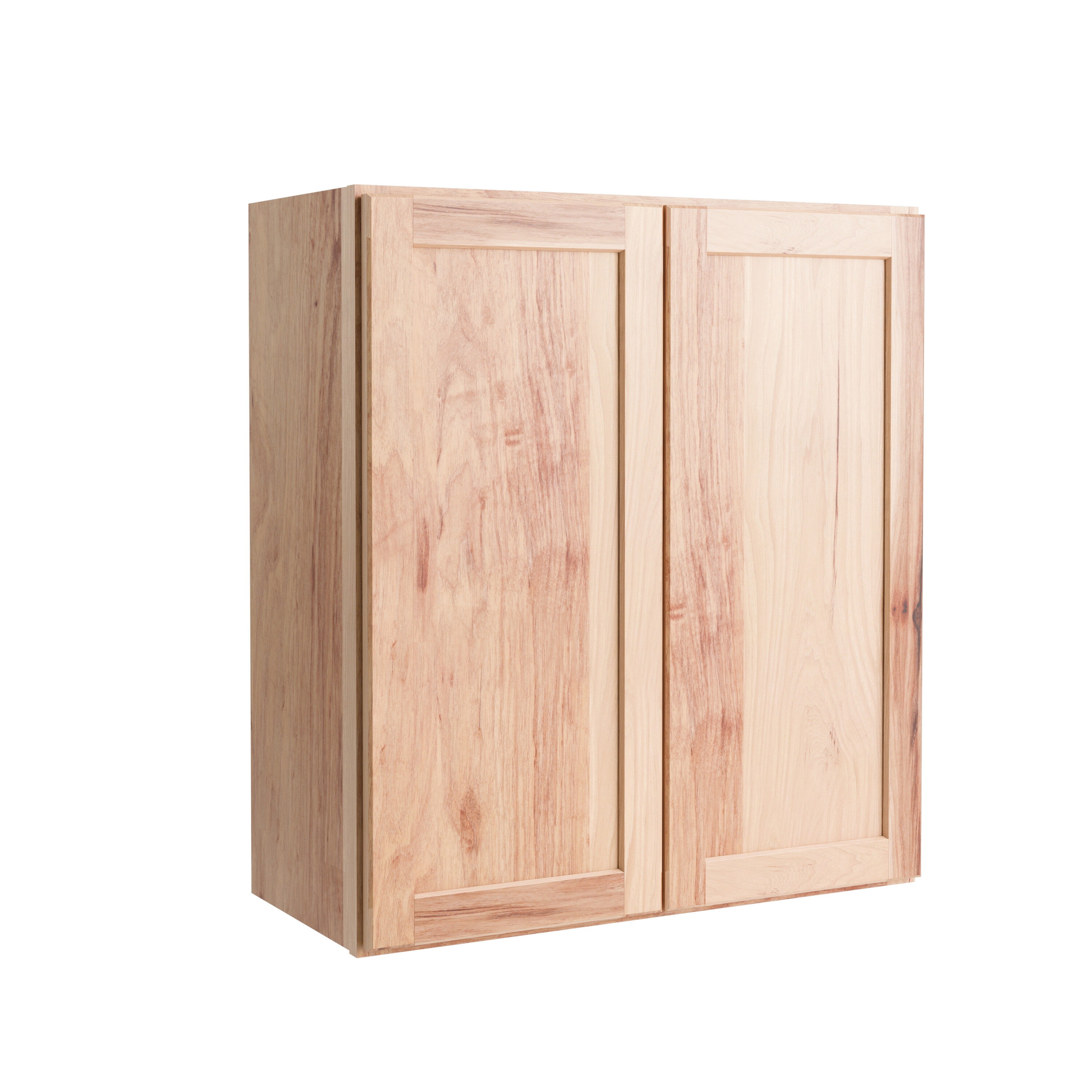 Project Source W2730BH Branson 27-in W x 30-in H x 12-in D Hickory Wall Fully assembled Cabinet (Recessed Panel Shaker)