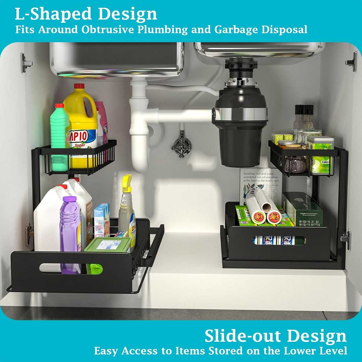 Aoibox AB0808BS071 Pull-Out-Cabinet-Baskets - View #5