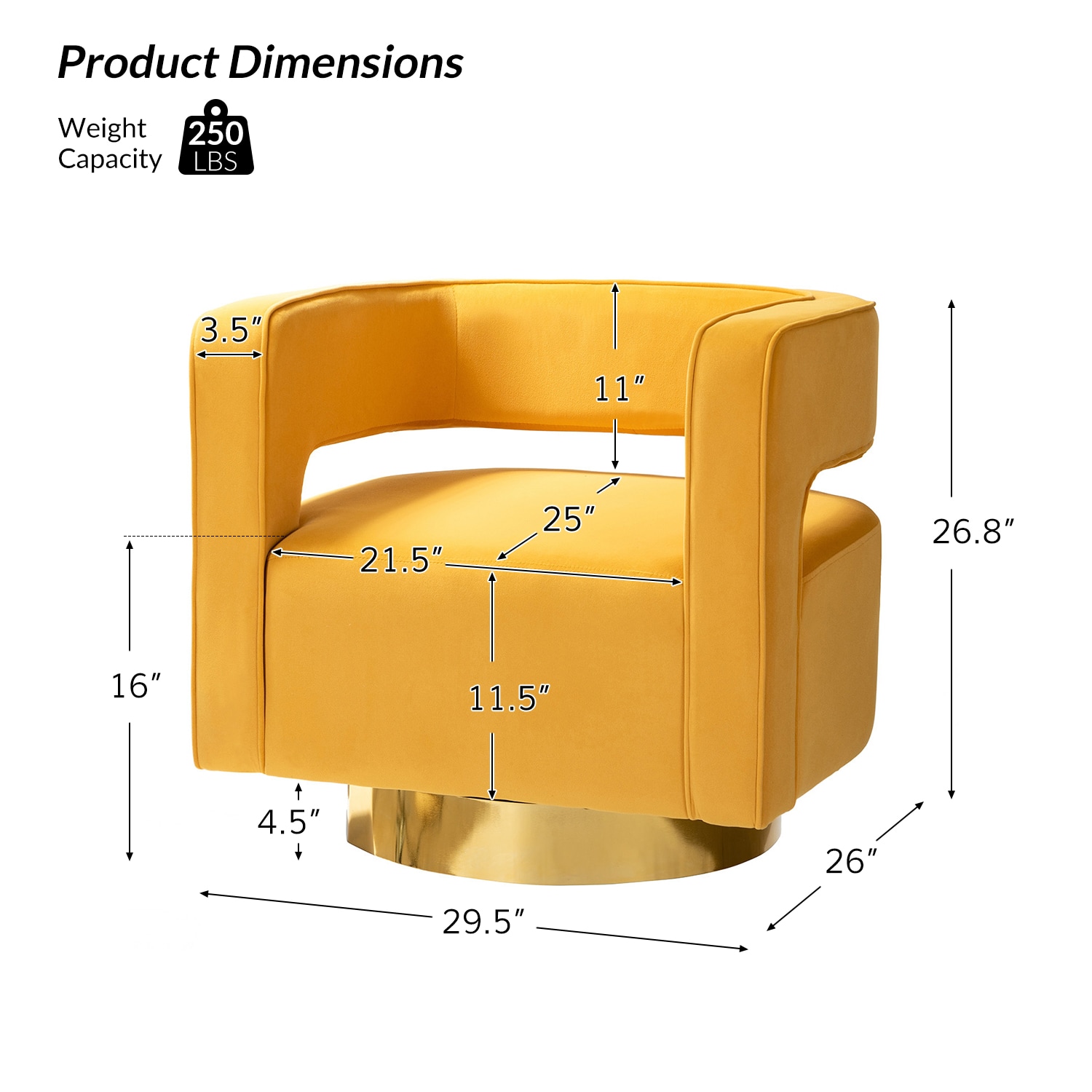14 Karat Home CHM0141-MUSTARD chairs - View #11