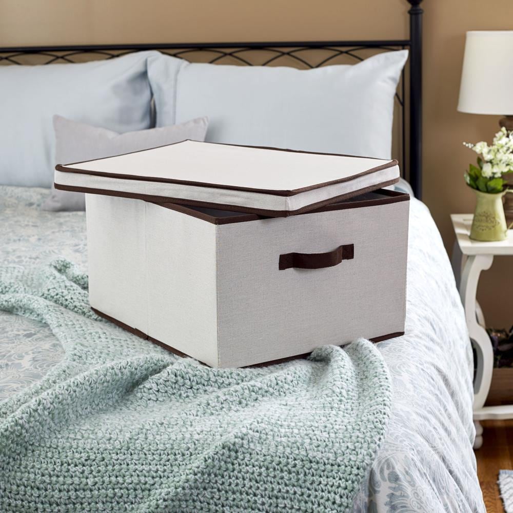 Household Essentials Canvas Large Storage Box - Natural