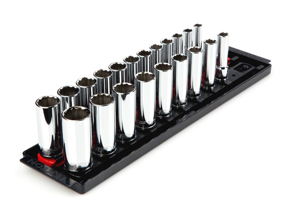 TEKTON 21-Piece Standard (SAE) and Metric 3/8-in Drive 12-point