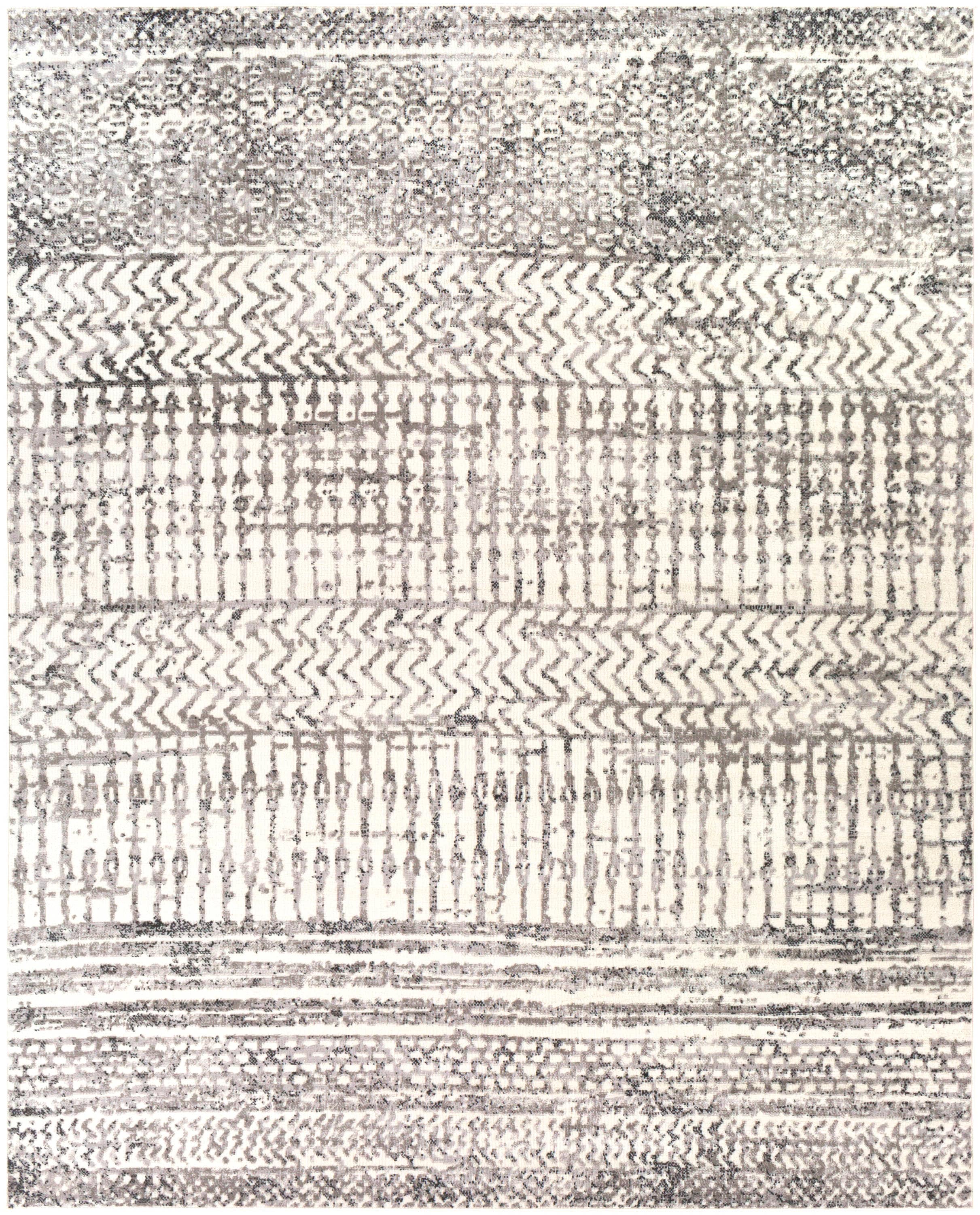 Reversible Easy Care Synthetic 8' x 10' Gray Spot Rug