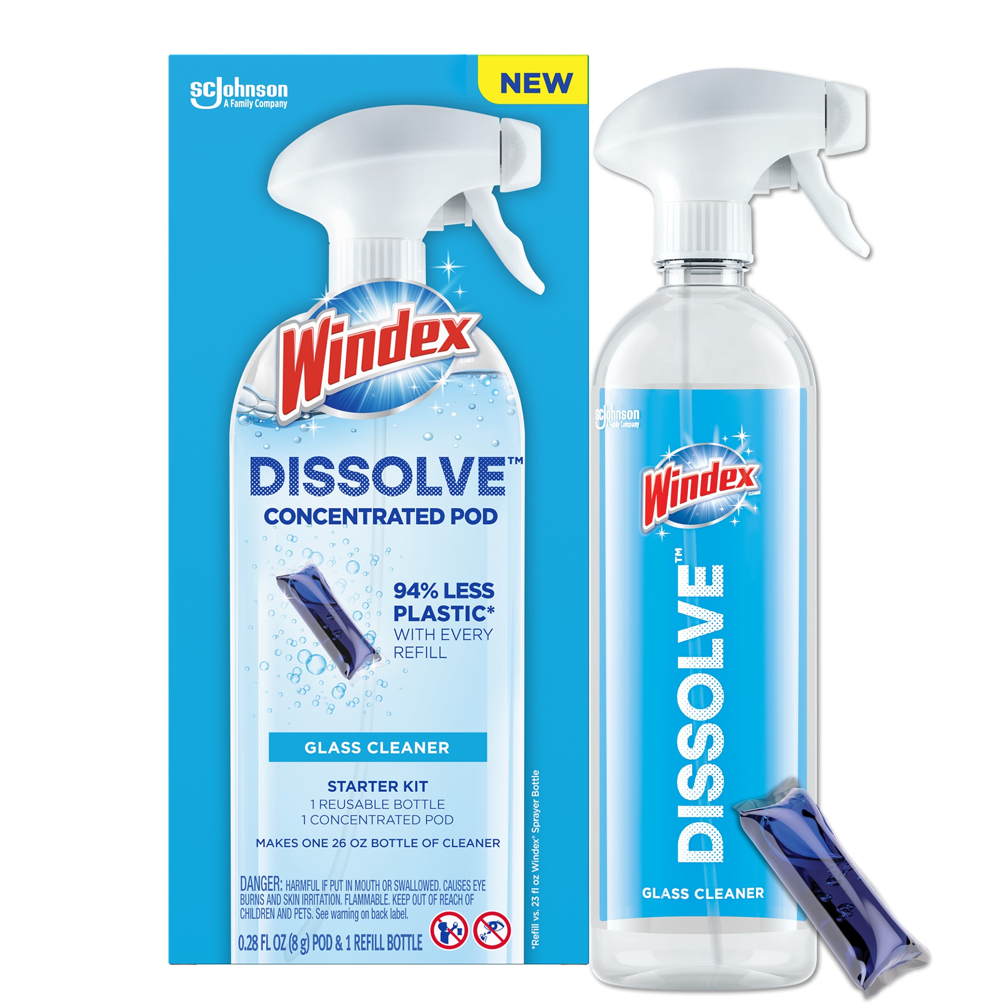 Windex Dissolve 0.28-fl oz Pump Spray Glass Cleaner in the Glass Cleaners  department at