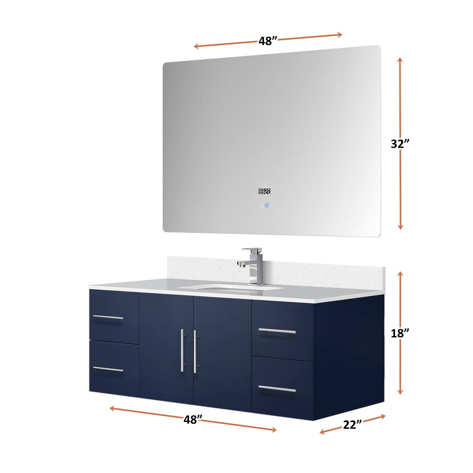 Lexora LVG48SE211 Bath-Vanity-Combo - View #4