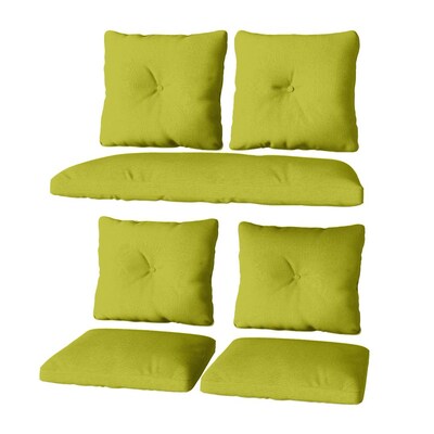 Corliving 7 Piece Lime Green Patio, Lime Green Patio Chair Cushions