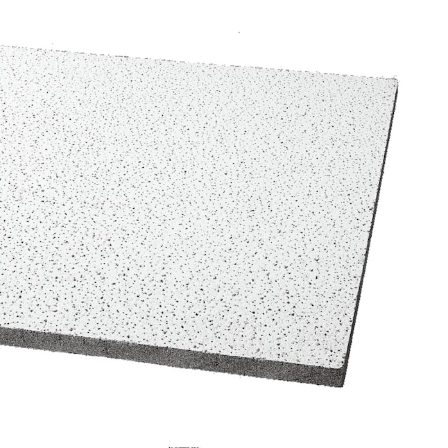 Armstrong Ceilings 24-in x 24-in Fine Fissured 16-Pack White Fissured 15/16-in Drop Acoustic Panel Ceiling Tiles Armstrong Ceilings 24-in x 24-in Fine Fissured 16-Pack White Fissured 15/16-in Drop Acoustic Panel Ceiling Tiles
