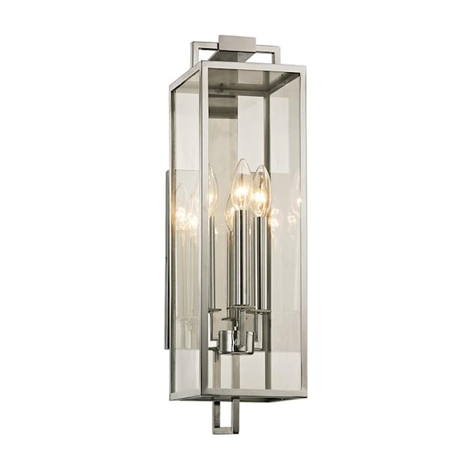 H Polished Stainless Candelabra Base E, Troy Outdoor Lighting Fixtures