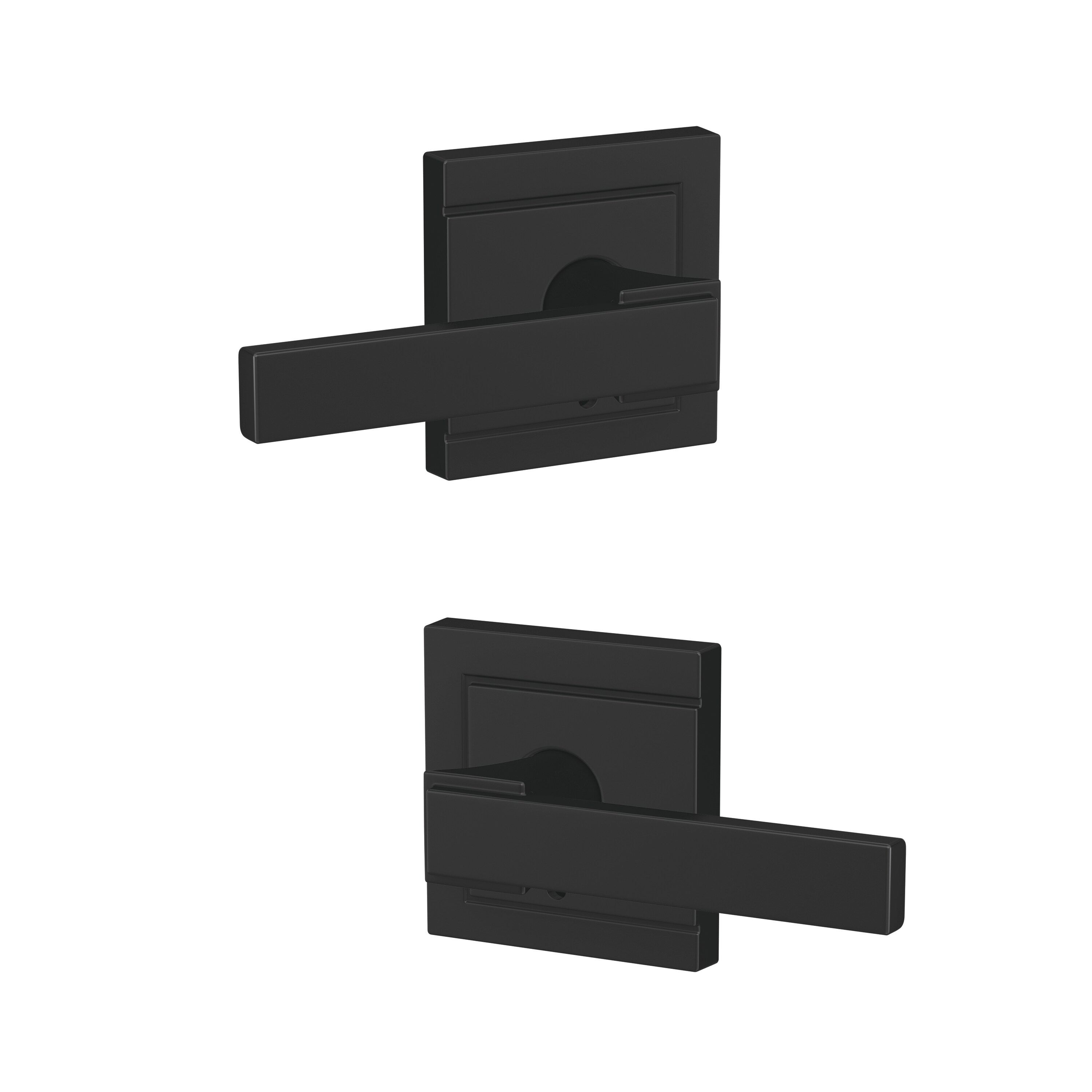 Schlage Custom Northbrook - Upland Matte Black Interior or Hall/Closet ...