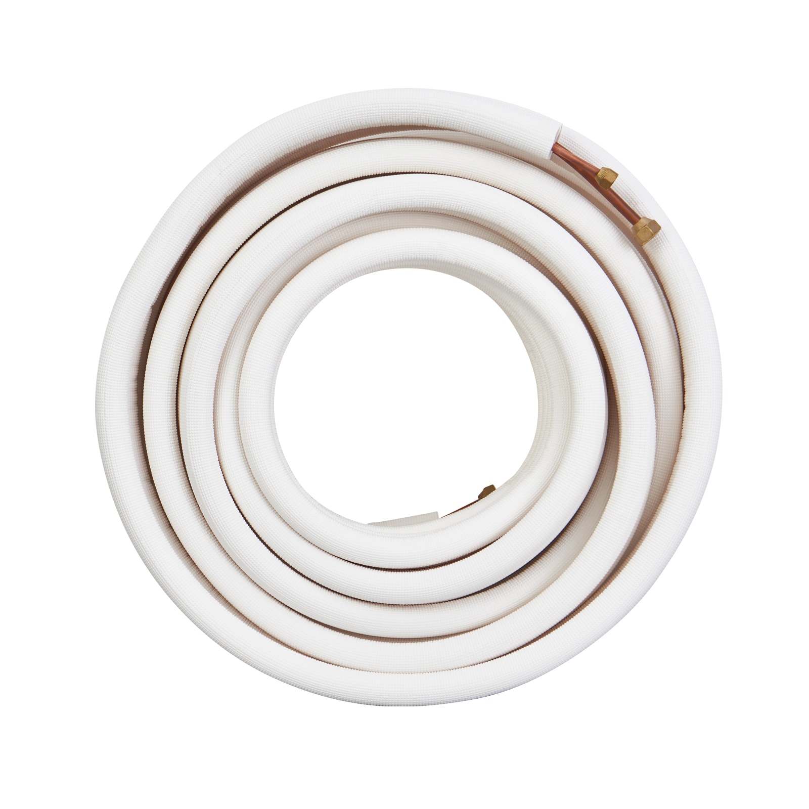 VEVOR 50FT Mini Split Line Set  1/4in and  3/8in O.D Copper Pipes Tubing and Triple-Layer Insulation  for Mini Split Air Conditioning Refrigerant or Heating Pump Equipment and  HVAC with Wrapping Strips.