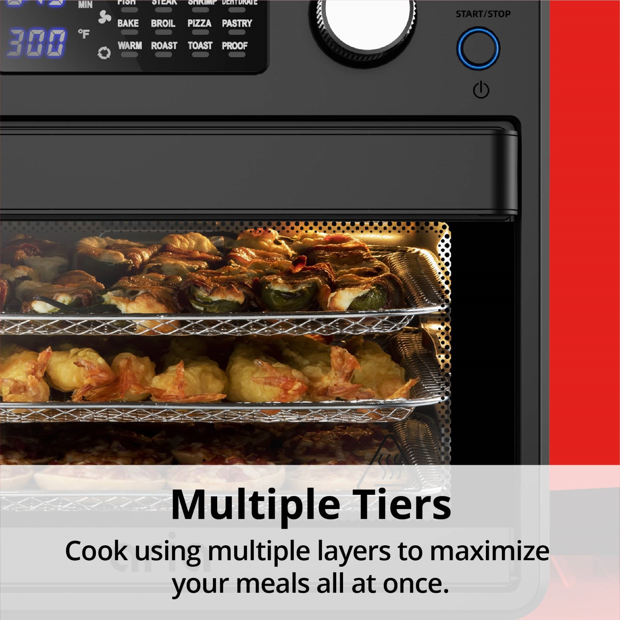 Chefman Auto-Stir Air Fryer Convection Oven, Large 12-Quart, Rotisserie,  Bake, Touch Control