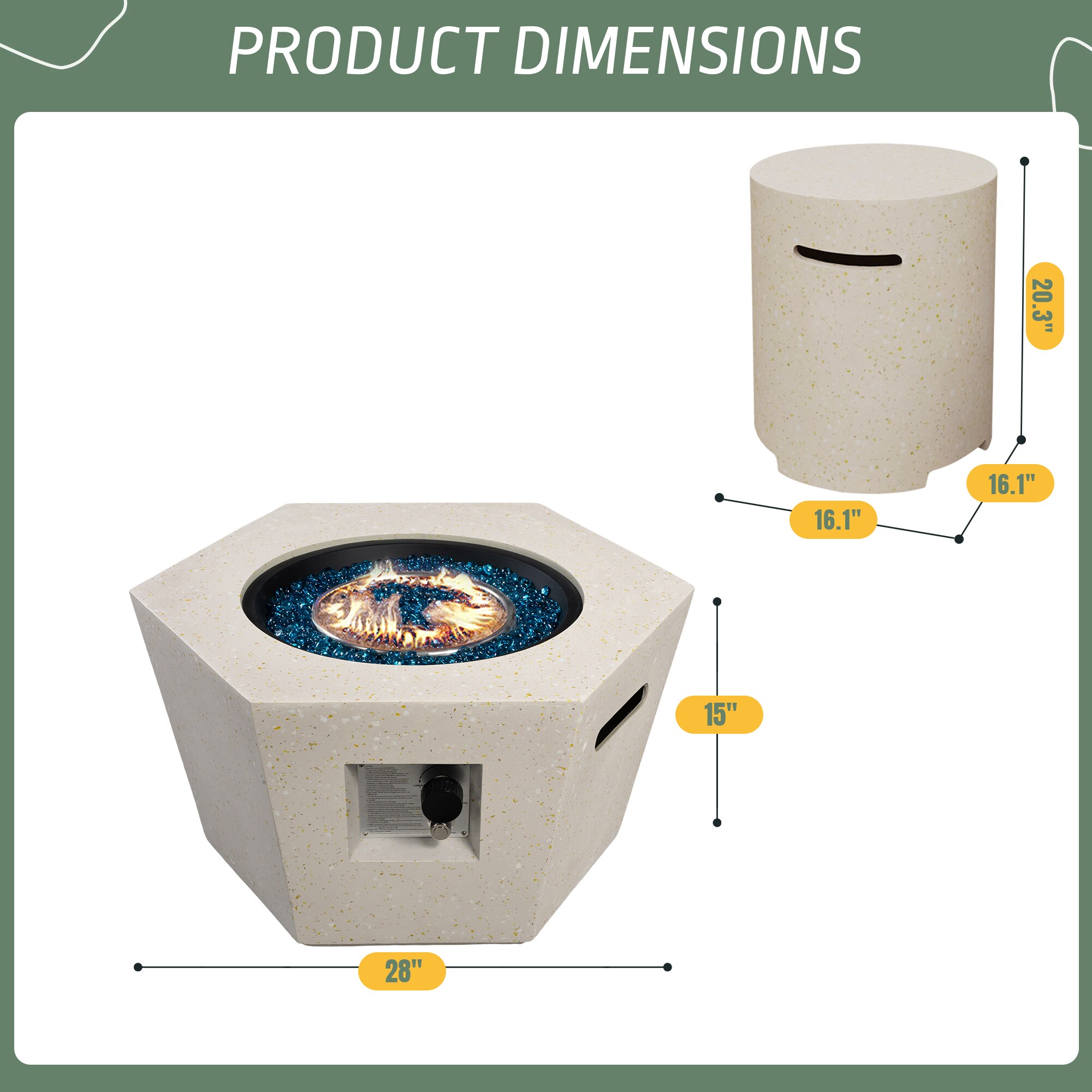 UPHA 28SMS-6BX-MHF Outdoor-Gas-Firepits - View #3