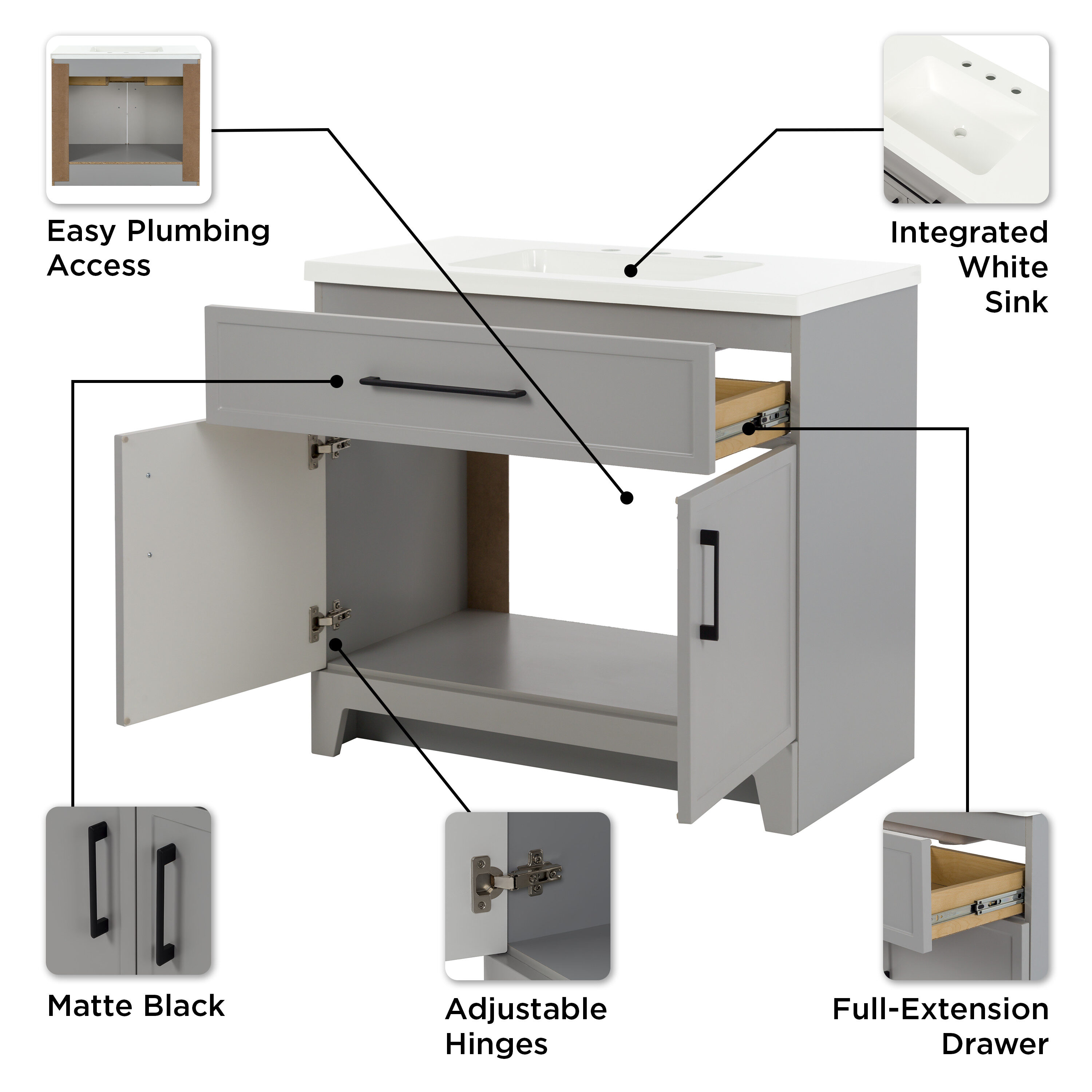 Style Selections LW24W36P2-CY Bath-Vanity-Combo - View #16