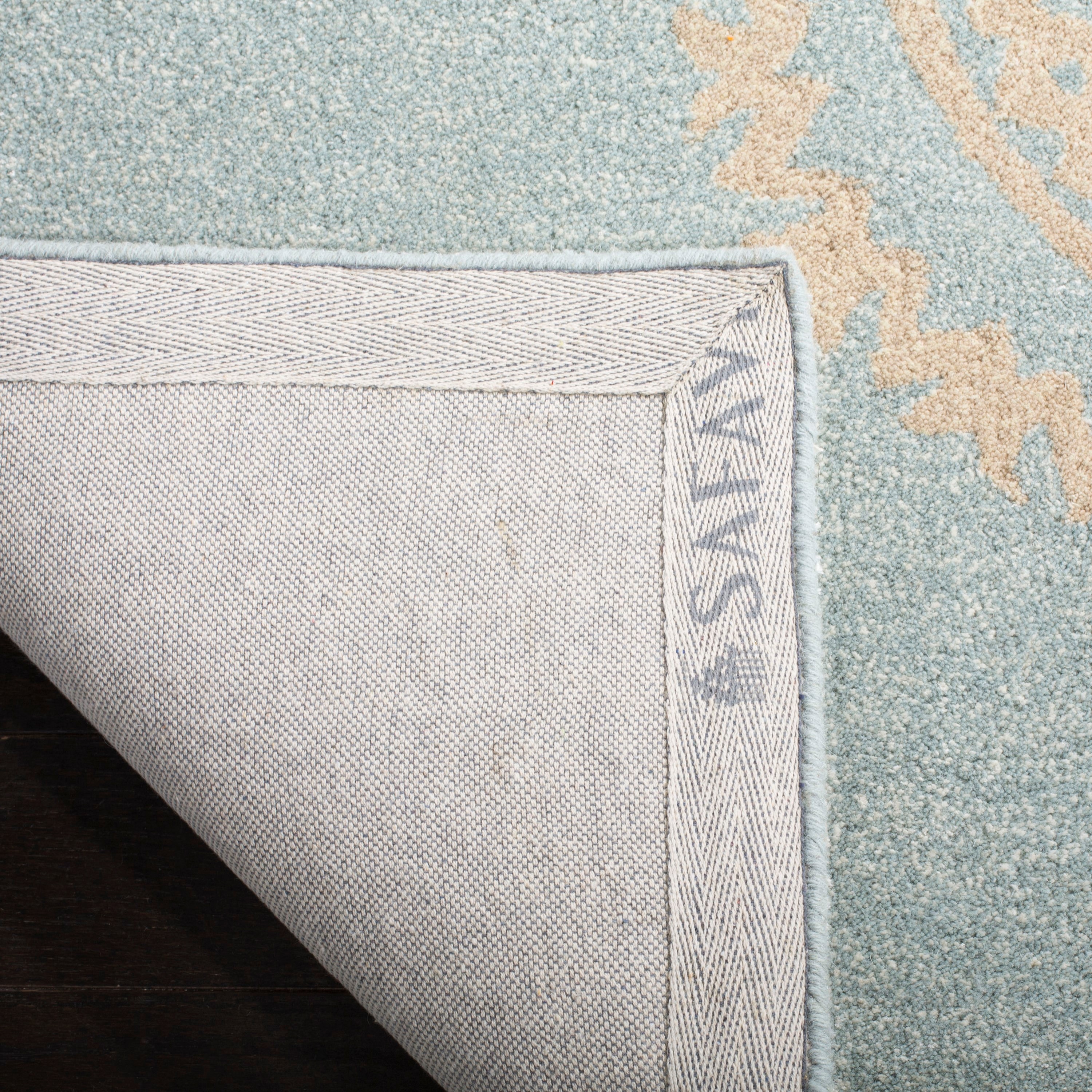 Hand-Tufted Soho Blue Wool & Viscose 6' Area Rug