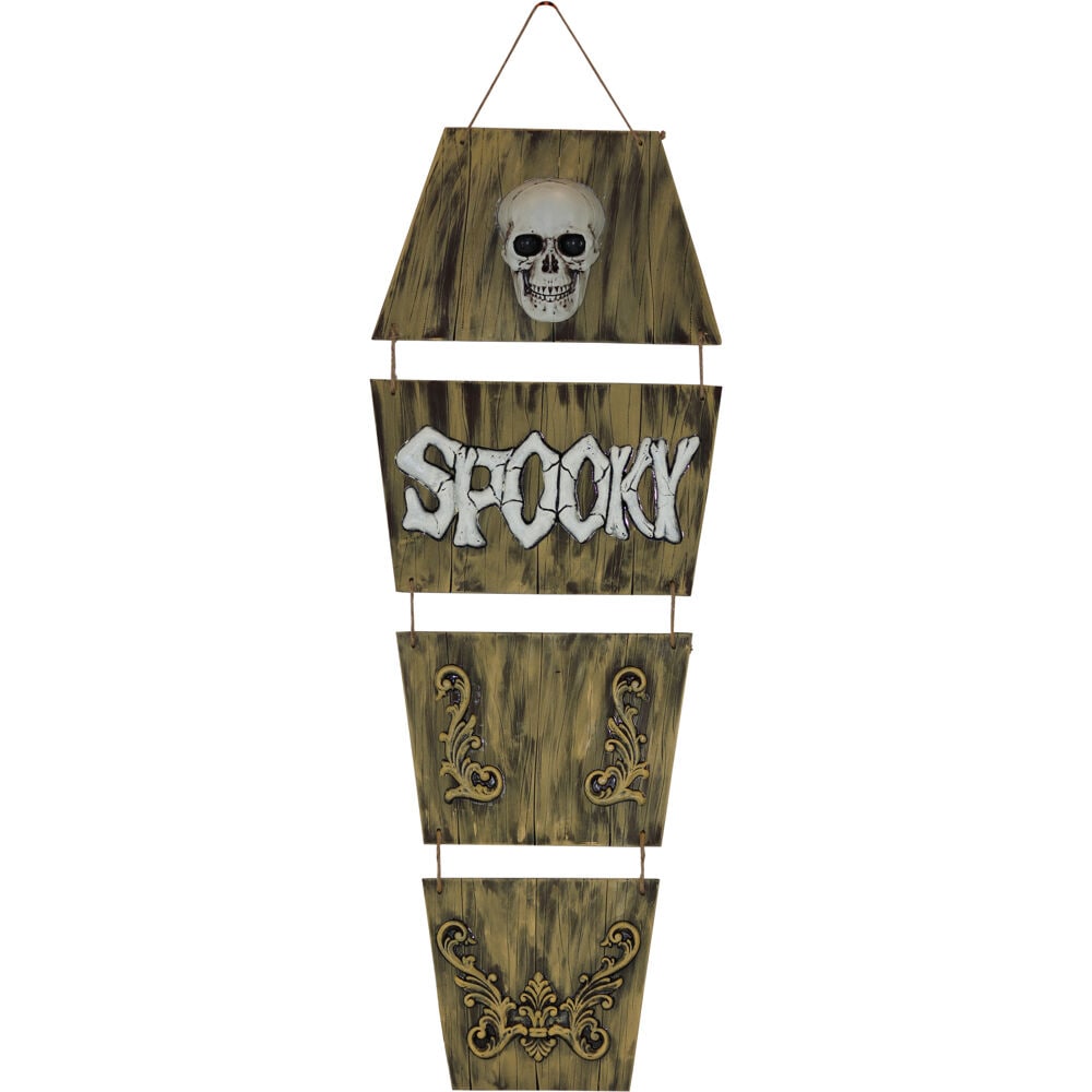 5 Ft Animated Spooky Coffin Halloween House Decoration Touch Activated Animatronic Prop