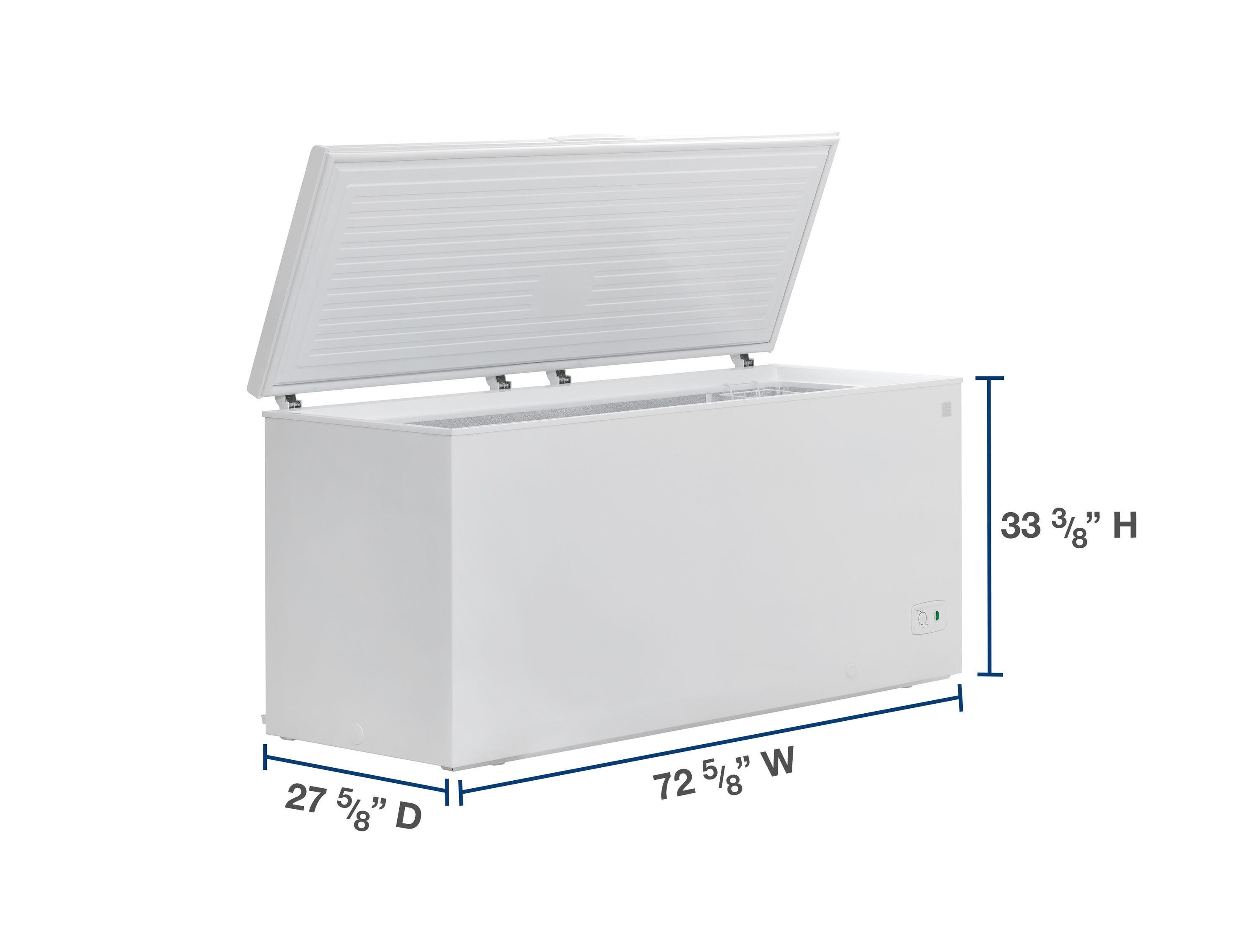 Kenmore 18 5 Cu Ft Manual Defrost Chest Freezer White In The Chest
