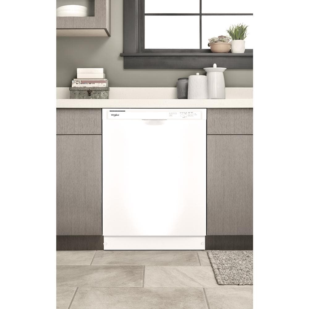 Whirlpool 24-in Front Control Built-In Dishwasher (White) ENERGY STAR ...