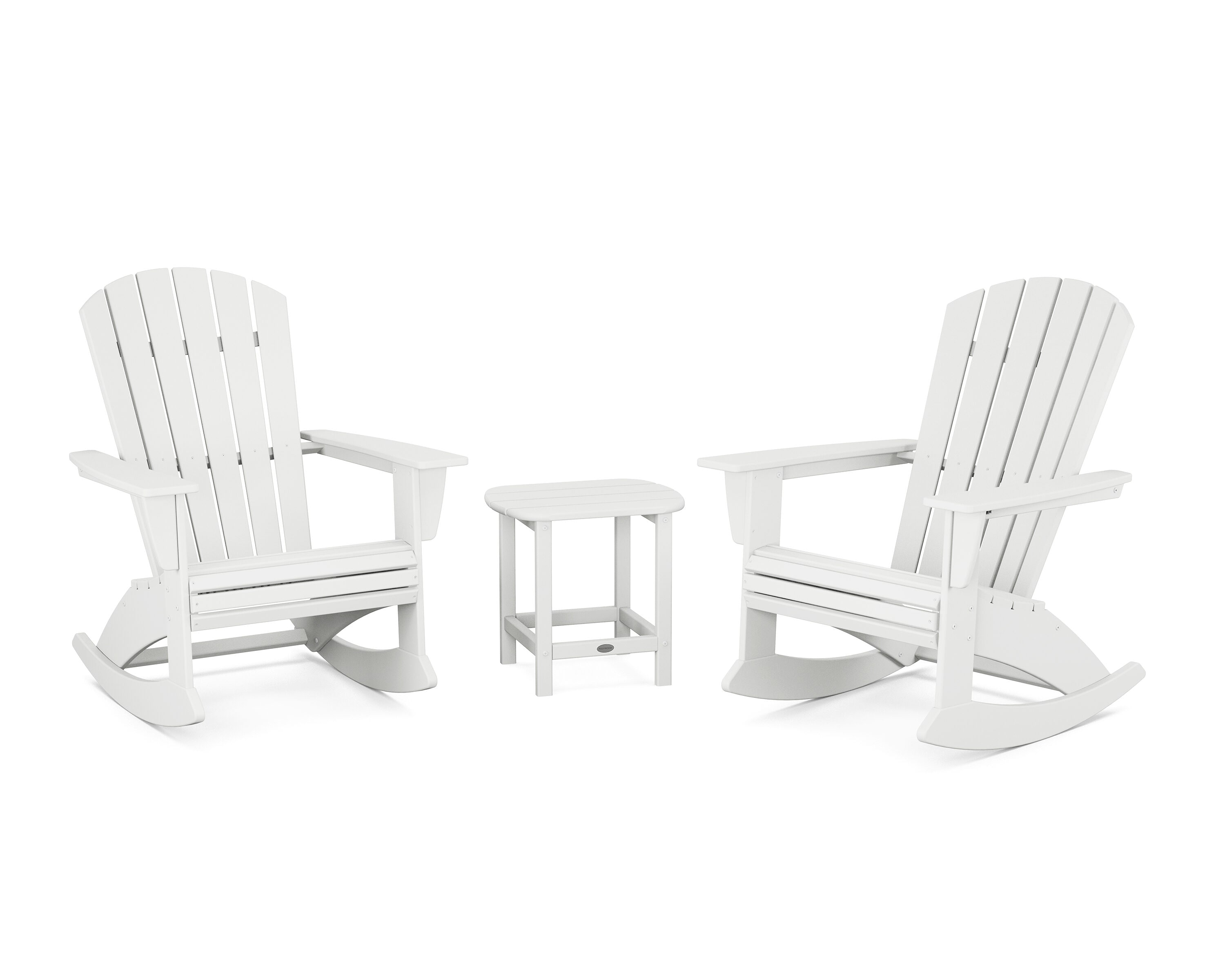 POLYWOOD PWS2204-1-WH 3 -Piece Patio Conversation Set