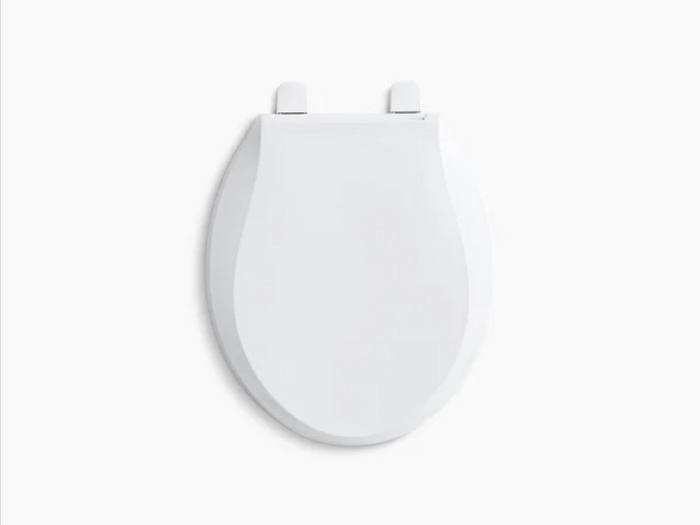 White Round-Front Toilet Seat with Quiet-Close Lid