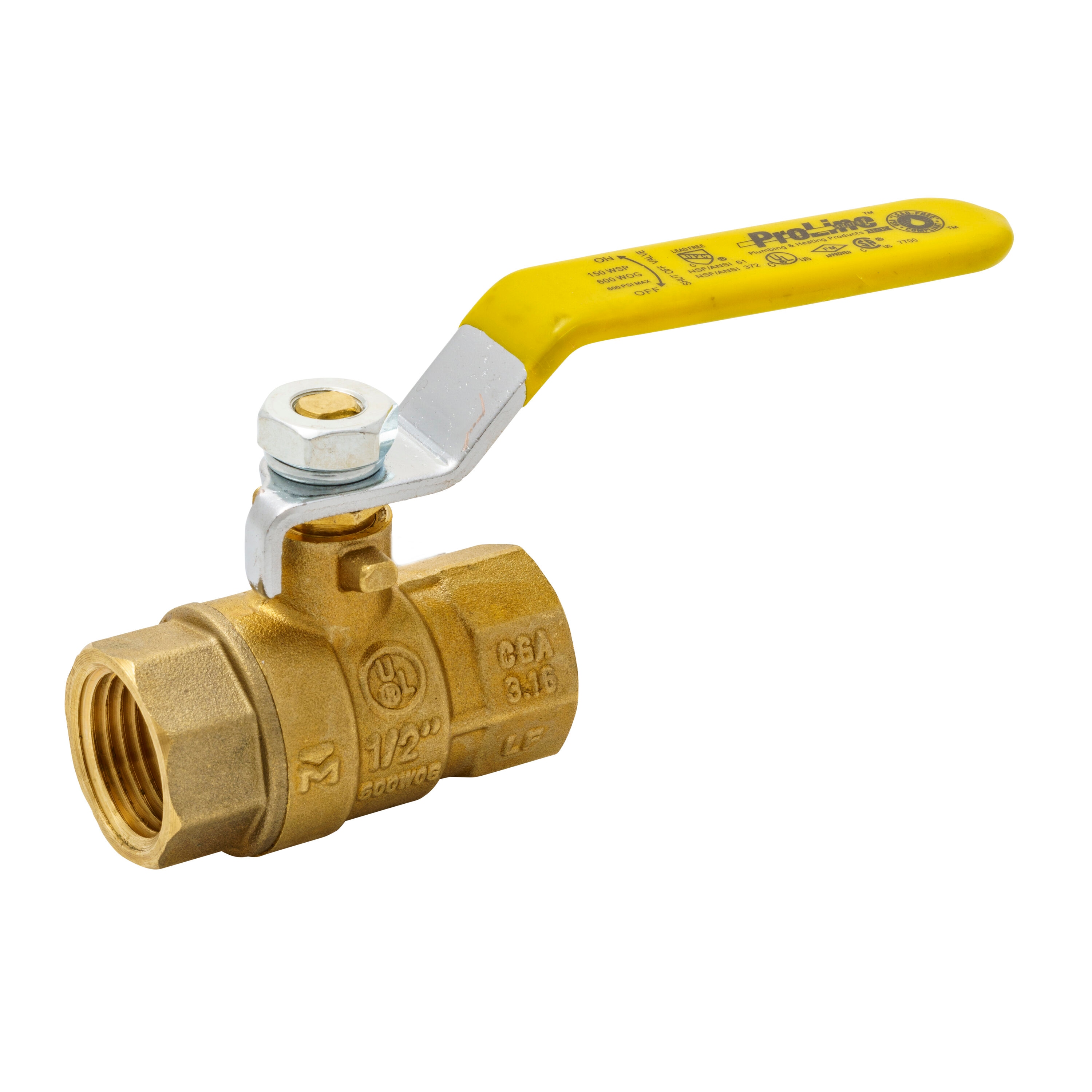 Proline Series 107-823NL 7700T 1/2-in FIP Brass Ball Valve