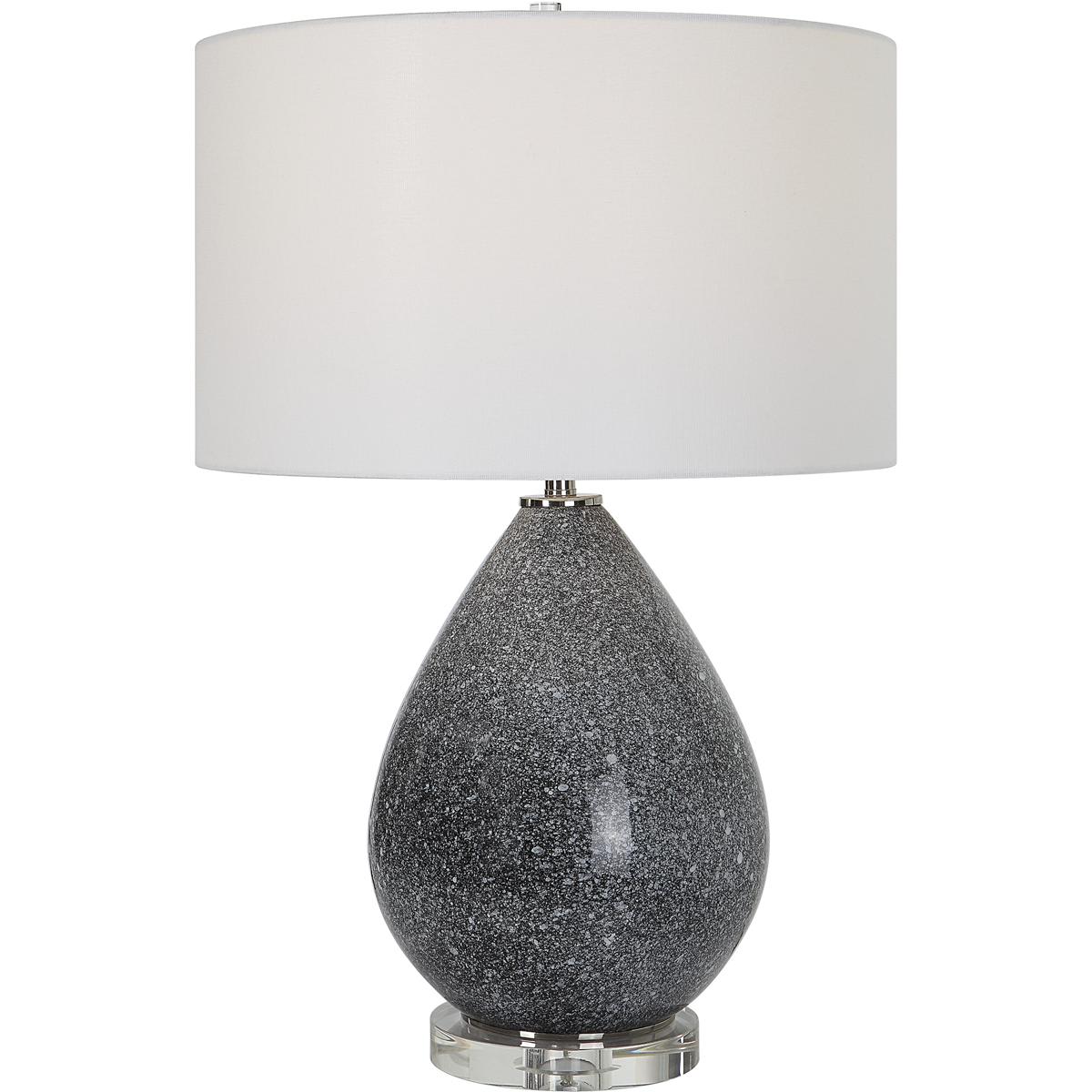 Uttermost 2510743 30149-1 Nebula Table Lamp Black and White Speckled Glaze