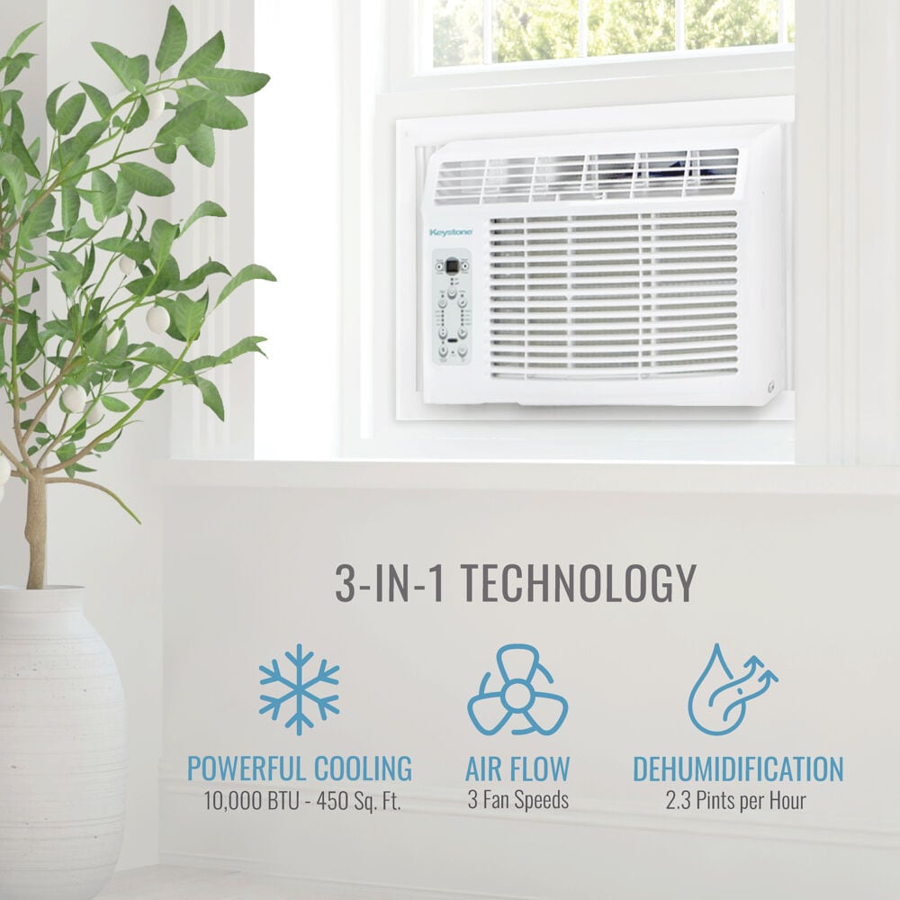 Keystone 450-sq ft Window Air Conditioner with Remote (115-Volt, 10000-BTU) KSTAW10BE Sansujyuku sansujyuku.com