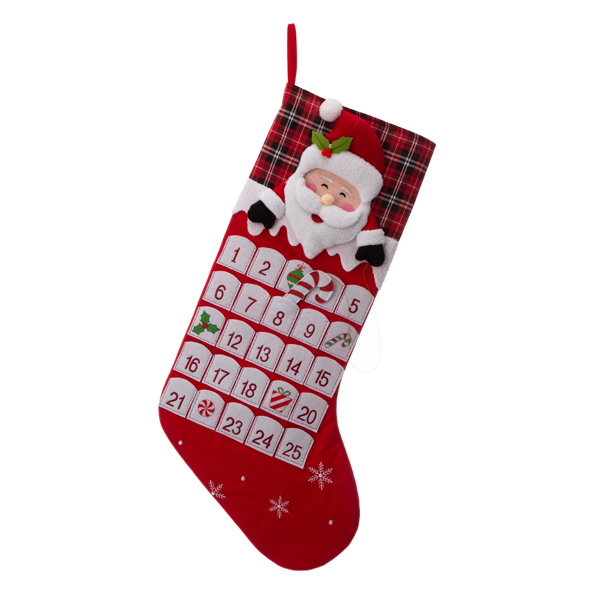 Happy Holidays 36in Jumbo Felt Christmas Stockings in Snowman, Reindeer,  Santa - Set of 3