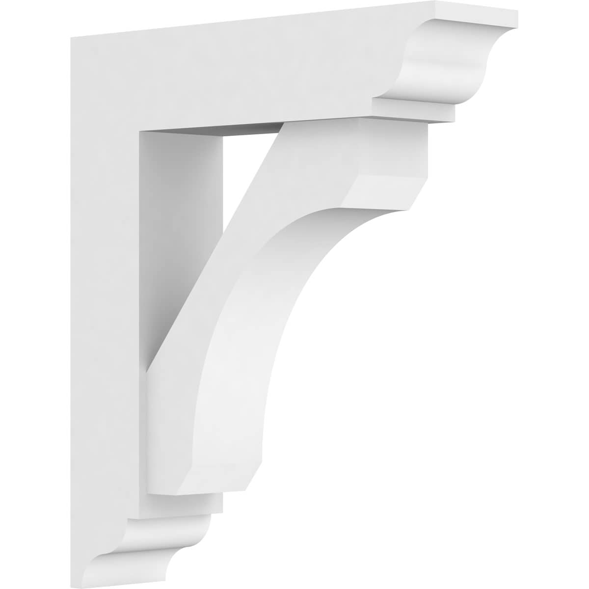 Ekena Millwork BKTP03X12X14LEC01 Standard Legacy 3-in x 12-in x 14-in White PVC Standard bracket