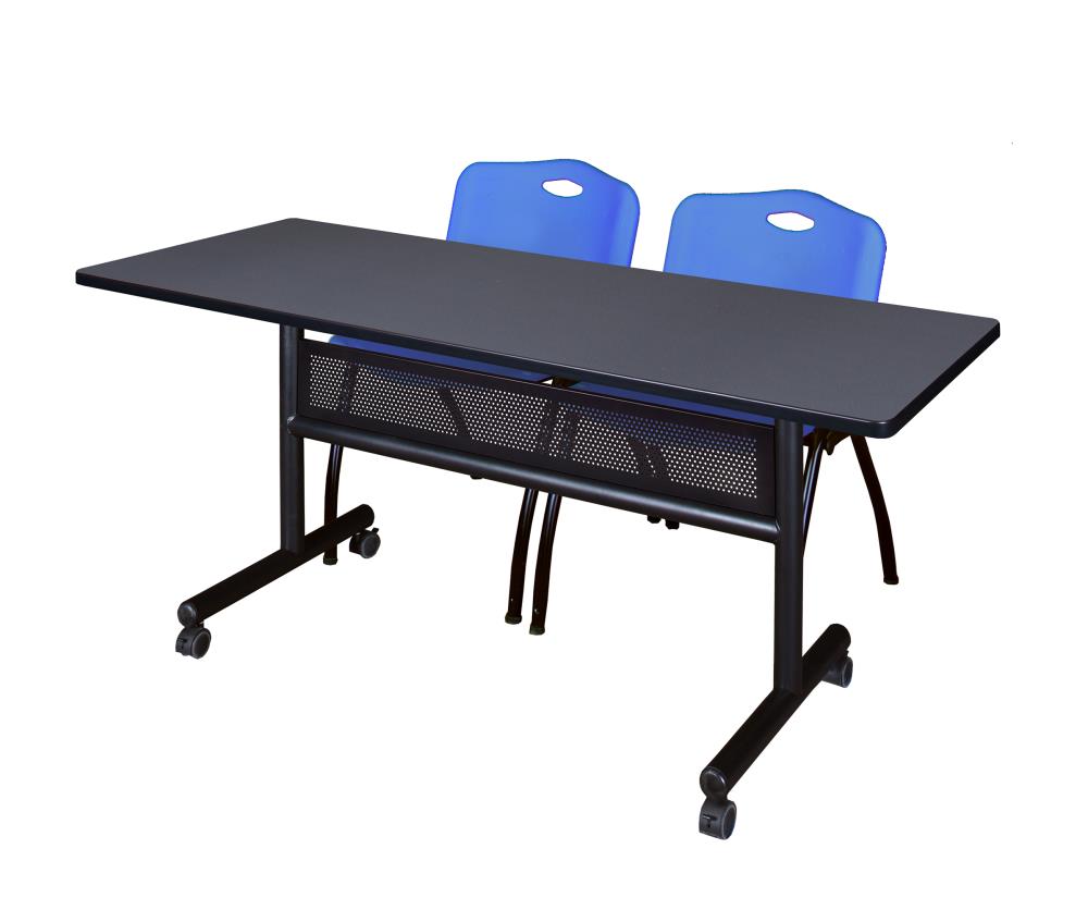 Regency MKFTM6024GY47BE Training Gray 4-Person Training Table (60-in W x 29-in H)