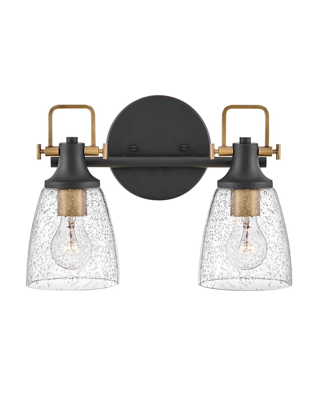 Hinkley Easton 14.5-in 2-Light Matte Black LED Industrial Vanity Light ...