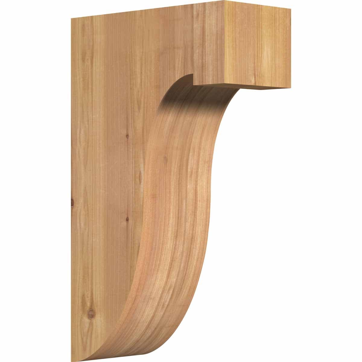 Ekena Millwork COR06X12X20DEL00SWR 5.5-in x 12-in x 20-in Del Monte Unfinished Western Red Cedar Wood Paintable/Stainable Corbel