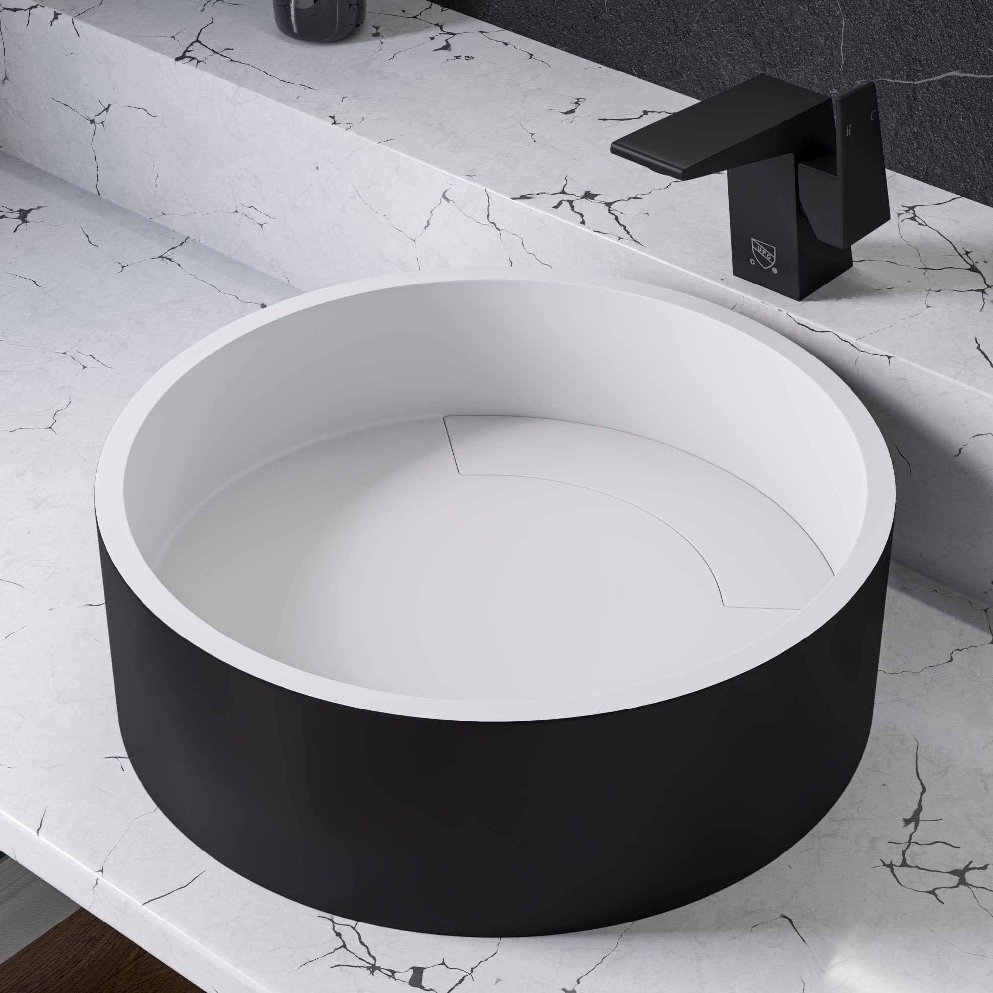 Matte Black Solid Brass Single-Hole Bathroom Faucet
